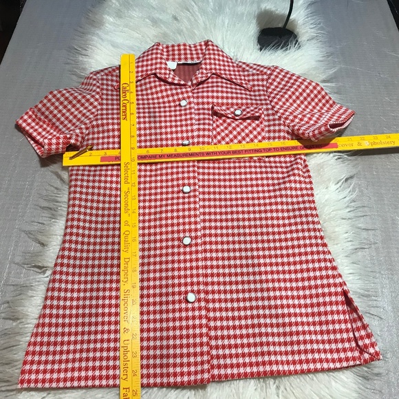 Vintage Bogart of Texas button down shirt pocket red white checkered - Picture 3 of 8